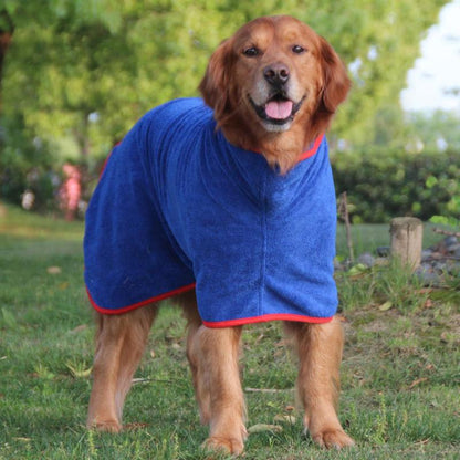 Adjustable Pet Bath Robe, Quick Drying Animal Grooming Cloak with Hook & Loop Fastener, Soft & Comfortable Pet Bath Towel, Dog & Cat Grooming Supplies, Dog Accessories, Valentine'S Day Gift, Dog Stuff, Pet Products, Dog Grooming Kit, Funny Gift